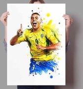 Voetbal Wereldster Print Poster Wall Art Kunst Canvas Printing Op Papier Living Decoratie Multi-color 60X120cm