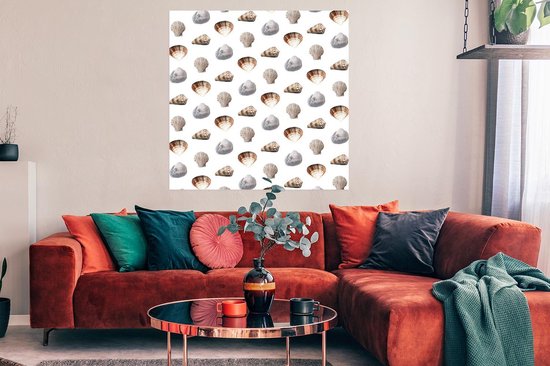Poster Shell - Motifs - Couleurs - 100x100 cm XXL