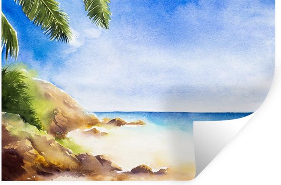 Stickers Stickers muraux - Mer - Plage - Berg - 120x80 cm - Film adhésif