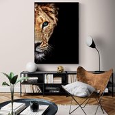 Poster Blue Eyes Lioness - Dibond - Meerdere Afmetingen & Prijzen | Wanddecoratie - Interieur - Art - Wonen - Schilderij - Kunst