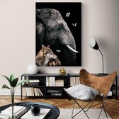 Poster Elephant ² - Dibond - Meerdere Afmetingen & Prijzen | Wanddecoratie - Interieur - Art - Wonen - Schilderij - Kunst