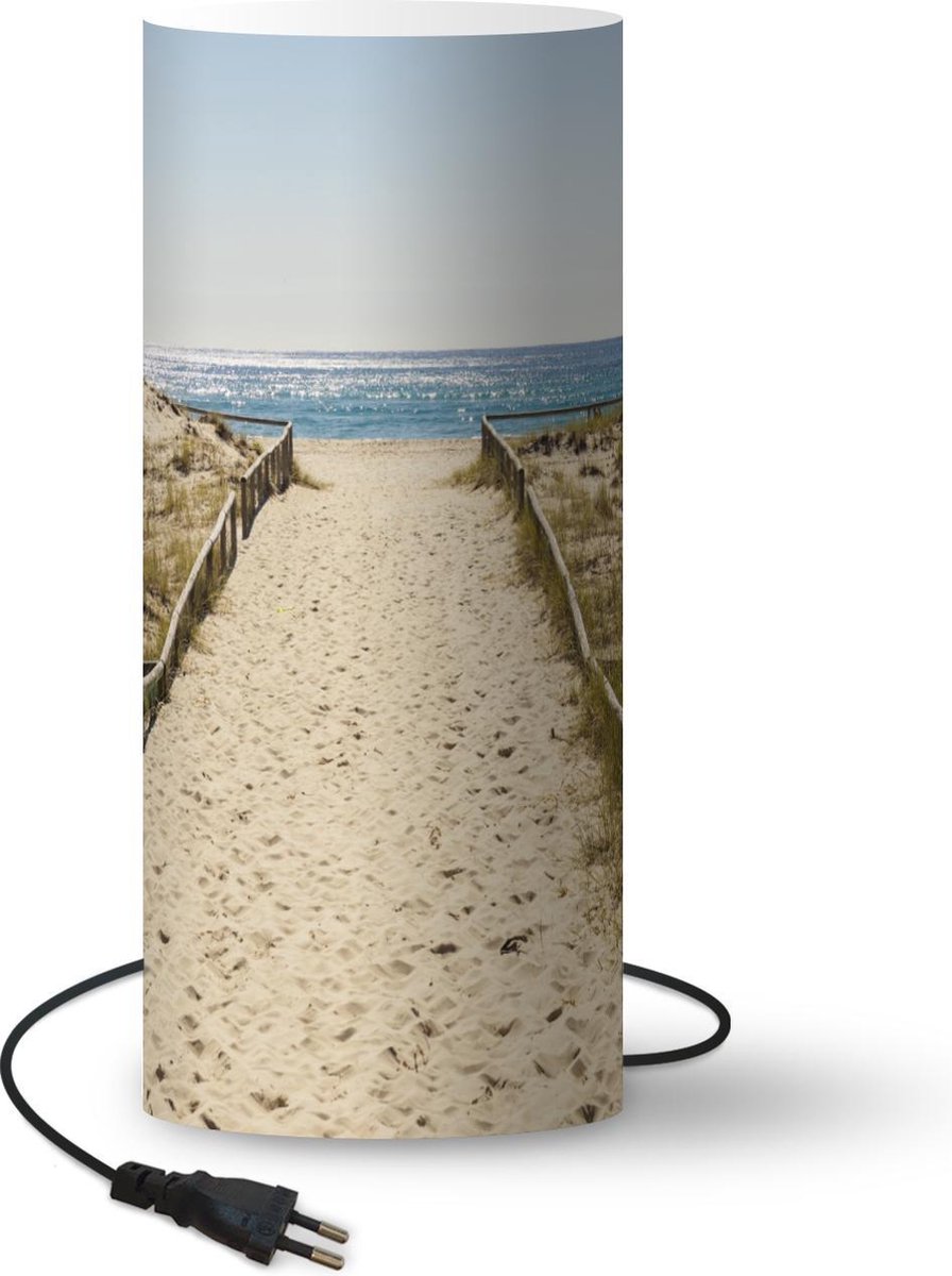 Lamp - Nachtlampje - Tafellamp slaapkamer - Zee - Zand - Australië - 70 cm hoog - Ø29.6 cm - Inclusief LED lamp