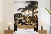 Behang - Fotobehang Schilderij - Collage - Oude Meesters - Breedte 145 cm x hoogte 220 cm