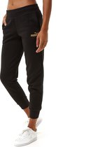 Puma Essentials+ Metallic Joggingbroek Zwart/Goud Dames - Maat S