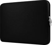 Spatwaterdichte laptop sleeve – 16 inch- dubbele ritssluiting- zwart kleur - unisex - Foam