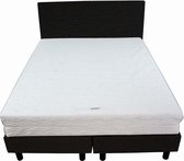 Bedworld Boxspring 140x210 - Medium - Lederlook - Zwart (MD9100)