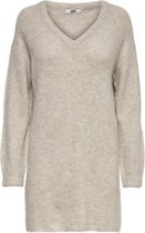 Jacqueline de Yong Jurk Jdyphilina L/s V-neck Dress Knt 15238257 Chateau Gray/melange Dames Maat - 36