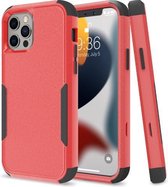 Commuter schokbestendig TPU + pc-beschermhoes voor iPhone 13 Pro Max (rood + zwart)