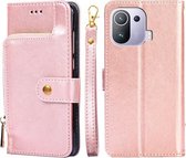 Ritstas PU + TPU Horizontale Flip Leather Case met Houder & Kaartsleuf & Portemonnee & Lanyard Voor Xiaomi Mi 11 Pro (Rose Gold)