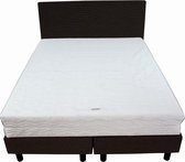 Bedworld Boxspring 200x210 - Stevig - Lederlook - Zwart bruin (MD925)