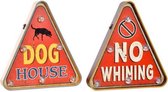 Lamp DKD Home Decor Dog House / No Whining (2 pcs) (30 x 5 x 32 cm)