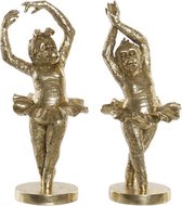 Decoratieve figuren DKD Home Decor Hars (2 pcs) (20 x 20 x 48 cm)