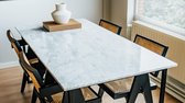 Marmeren Eettafel - Carrara Wit (4-poot) - 140 x 90 cm  - Gepolijst