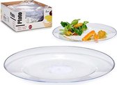 Platt tallrik Plastic Transparant (20,5 x 1,5 x 20,5 cm) (Ø 20 cm)