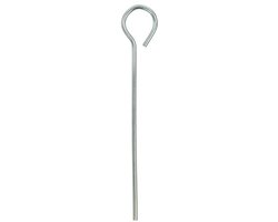 ProPlus Stalen tentharing met oog - 19 cm - Zilver - Geschikt voor zachte bodems van ProPlus — afbeelding 3