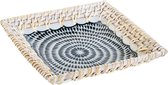 Valet Tray DKD Home Decor Keramisch Rotan (18 x 18 x 5 cm)
