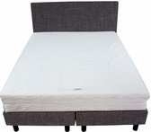 Bedworld Boxspring 160x200 - Stevig - Linnenlook - Antraciet (S96)