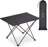 Table de camping Navaris - Table de camping pliable en aluminium - Table pliante avec sac de transport - Table de pique-nique - Zwart