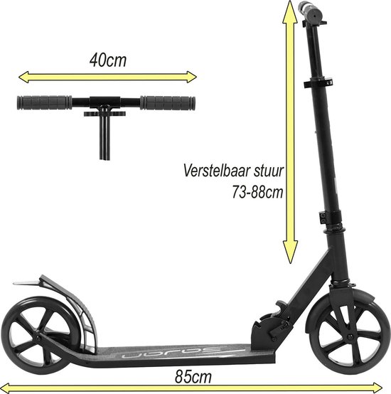 Sajan Step - Aluminium -  Grote Wielen - 18cm -Roze - Autoped - Scooter