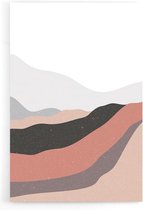 Walljar - Pink Desert Mountains - Muurdecoratie - Poster