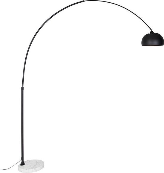 Foto: Qazqa xxl moderne booglamp vloerlamp staande lamp 1 lichts h 2690 mm zwart woonkamer slaapkamer