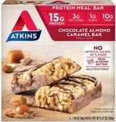 Atkins | Protein Bar | Chocolate Almond Caramel Bar | 5 x 48g | Snel afvallen zonder poespas!