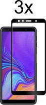 Samsung A7 2018 Screenprotector - Beschermglas Samsung galaxy A7 2018 Screen Protector Glas - Full cover - 3 stuks