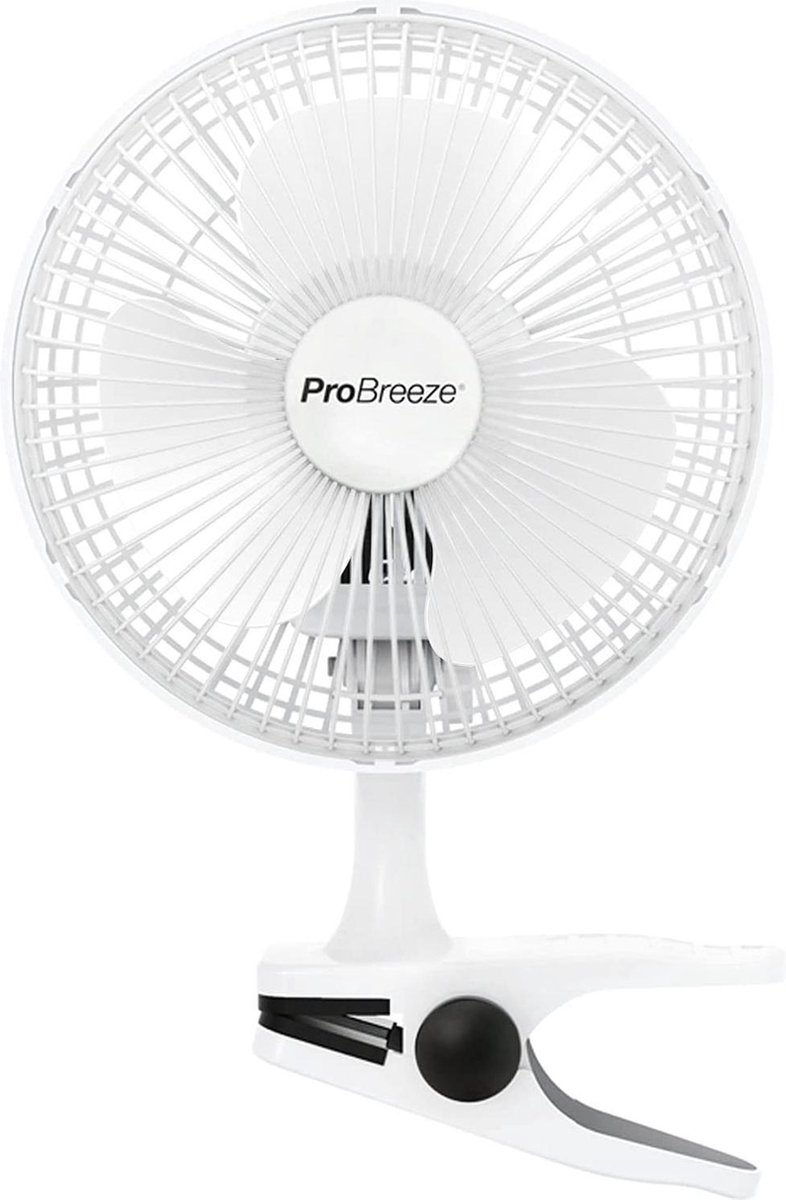 ventilator tafel -pro breeze ™ mini-ventilator met clip, zeer rustige, 20  cm diameter,... | bol.com