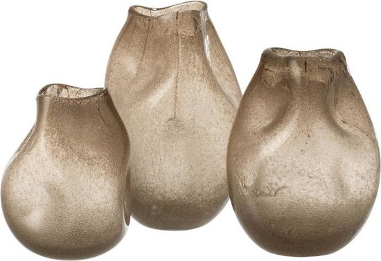 J-line Vase moderne en Glas brun Medium