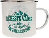 Mok - Top vent - Vader - Geëmailleerd - Gevuld met een verpakte toffeemix - In cadeauverpakking