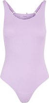 Pieces Rib Body - Bodystocking - Rib patroon - Purple  - XS/S   - Paars