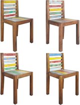 Medina Eetkamerstoelen 4 st massief gerecycled boothout