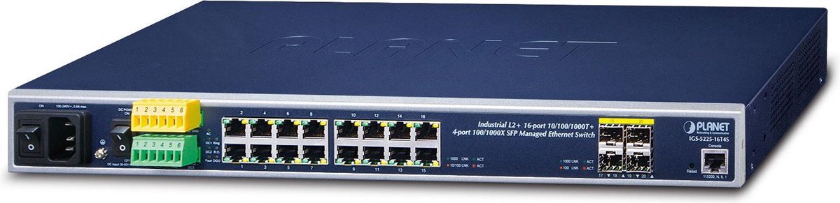 PLANET IGS-5225-16T4S netwerk-switch Managed L2+ Gigabit Ethernet (10/100/1000) 1U Blauw
