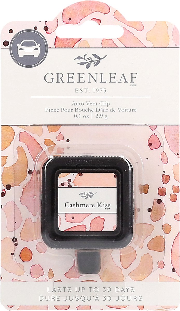 Greenleaf Autoparfum Cashmere Kiss 3,5 X 8 X 13 Cm Zwart