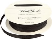 decoratielint Grosgrain 5 mm / 15 meter zwart