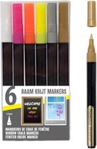 raam krijtmarkers gekleurd junior 1,5 mm 6 stuks