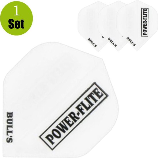 Bull's Powerflite Wit - Dart Flights van Bull's — afbeelding 2