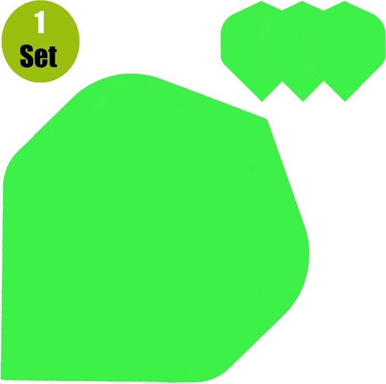 Afbeelding van het spel Poly Plain Dartflights - Fluor Groen- (1 Set)