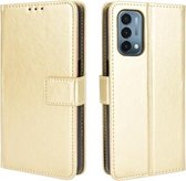 Voor OnePlus Nord N200 5G Crazy Horse Textuur Horizontale Flip Leather Case met Houder & Kaartsleuven & Lanyard (Goud)