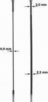 Spaak 14-242 CX RAY zwart met nippel plat rechte-kop p/20