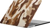 Macbook pro 13 inch retina 'touchbar' case van By Qubix - Camo bruin - Alleen geschikt voor Macbook Pro 13 inch met touchbar (model nummer: A1706 / A1708) - Eenvoudig te bevestigen macbook cover!