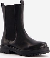 Groot leren meisjes chelsea boots - Zwart - Maat 34 - Echt leer