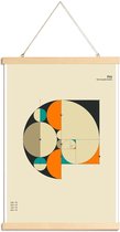 JUNIQE - Posterhanger Phi -30x45 /Ivoor & Oranje