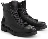 DenBroeck Lockwood St. Hoge heren veterschoenen - Gevoerde boots - Zwart Leer - Maat 42