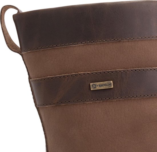 Travelin' Tallinn Heren Outdoorlaarzen - Waterdicht en Ademend - Wol gevoerde wandellaars - Donkerbruin Leer - Maat 45