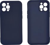 Hoesje geschikt voor iPhone 12 Pro Max - Backcover - TPU - Donkerblauw