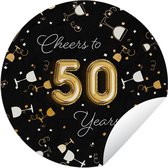 Garden Circle Anniversaire - 50 Ans - Citation - 150x150 cm - Affiche de Jardin Ronde - Extérieur