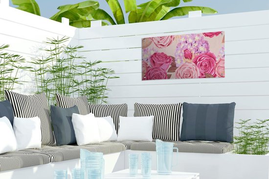 Affiche de jardin Fleurs - Roses - Rose - 60x30 cm