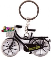 sleutelhanger Amsterdam Tulpen 7 cm zwart