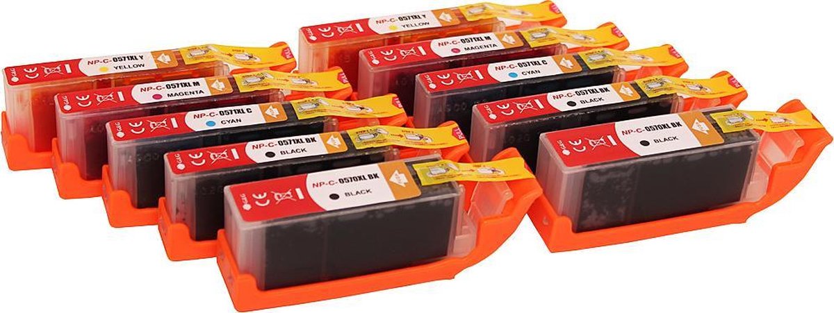 Set 10x inkt cartridge voor Canon 570XL 571XL PGI-570XL CLI-571XL Pixma MG-5750 MG-6850 MG-6851 MG-6852 MG-6853 MG-7750 MG-7751 MG-7752 MG-7753 TS-5050 TS-5051 TS-5052 TS-5053 TS-5055 TS6050 van ABC